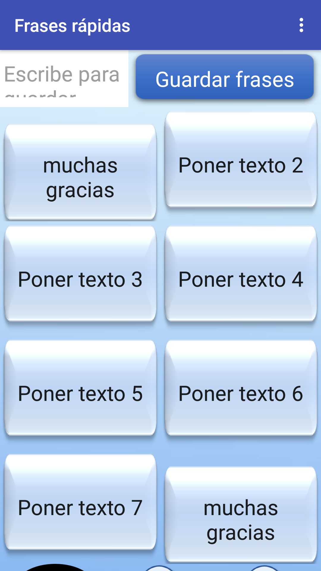 Pantalla para frases