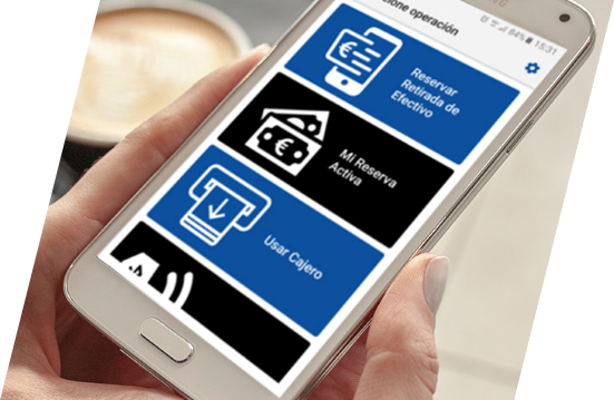 Se ven los apartados de la app.