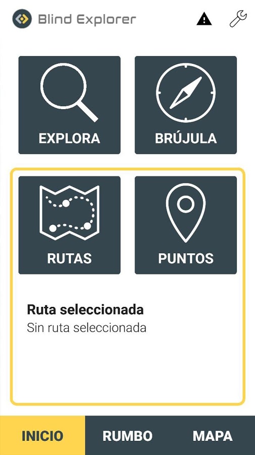 Botones de la app