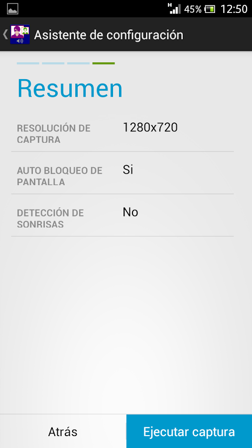 Muestra una descripción hecha por la app